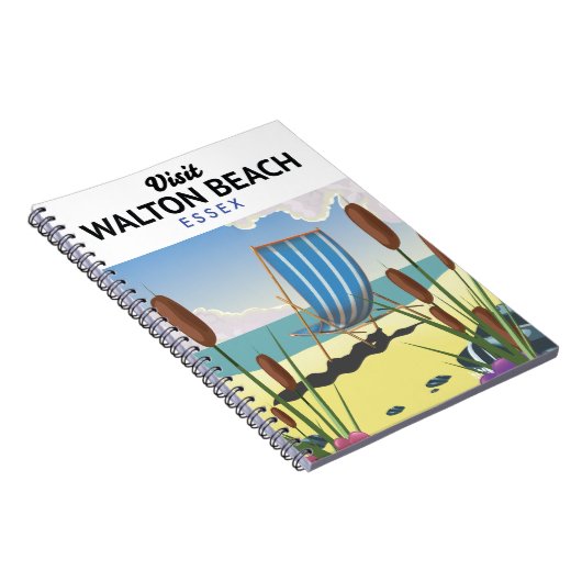 Walton Beach, Essex strandreisposter Notitieboek (Rechterzijde)