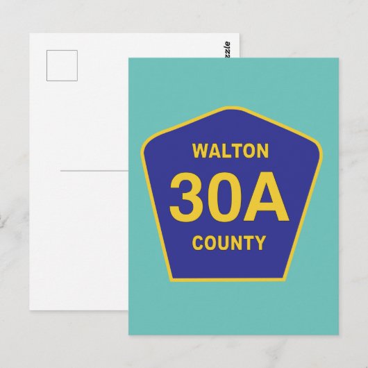 Walton County 30A Highway Sign Verenigde Staten Briefkaart (Voorkant / Achterkant)