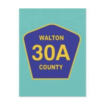 Walton County 30A Highway Sign Verenigde Staten