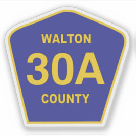 Walton County 30A Highway Sign Verenigde Staten Sticker