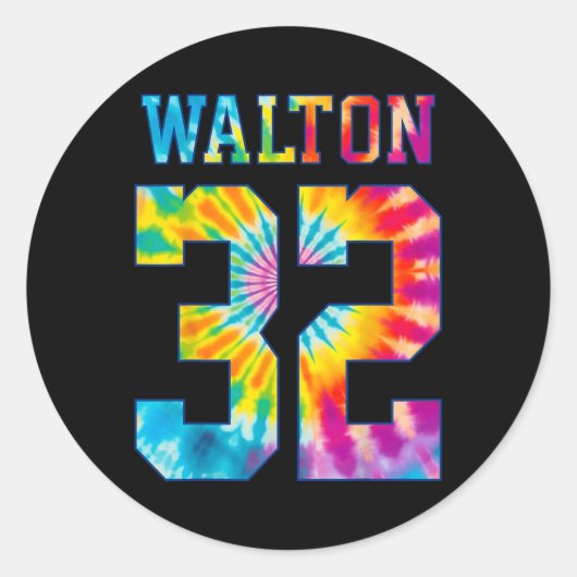 Walton Tie Dye 32 Walton Ronde Sticker (Voorkant)