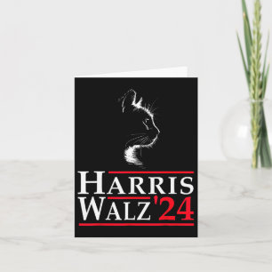Waltz 2024 Funny Cat Vote voor Kamala Harris Tim W Kaart