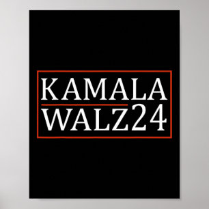 Waltz 2024 Harris 2024 Kamala Harris voor Presiden Poster