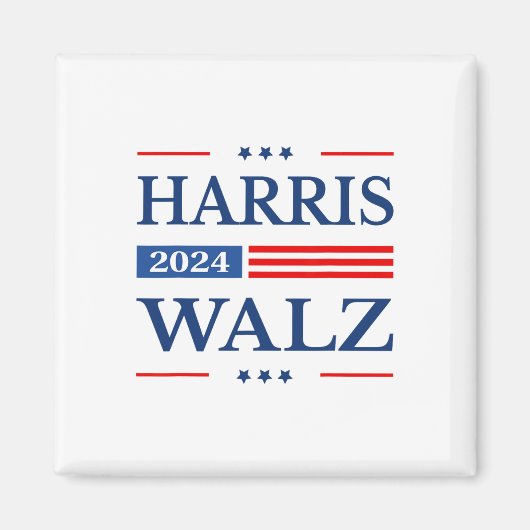 Waltz 2024 Kamala Harris 2024 Tim Waltz 2024 USA F Magneet (Voorkant)
