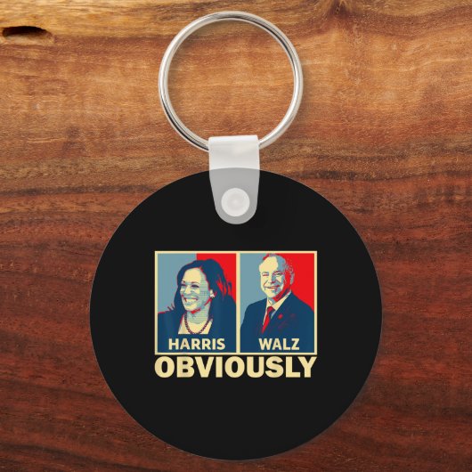 Waltz 2024 Uiteraard Tim Walz Kamala Harris 2024 Sleutelhanger (Voorkant)