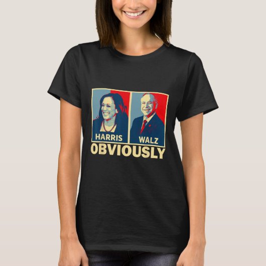 Waltz 2024 Uiteraard Tim Walz Kamala Harris 2024 T-shirt (Voorkant)