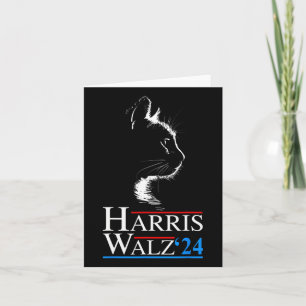 Waltz 2024 Verkiezing Grappig Cat Kamala Harris Ti Kaart