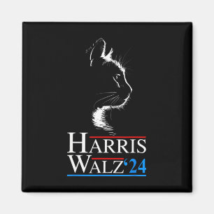 Waltz 2024 Verkiezing Grappig Cat Kamala Harris Ti Magneet