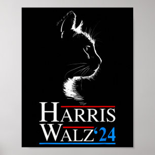 Waltz 2024 Verkiezing Grappig Cat Kamala Harris Ti Poster