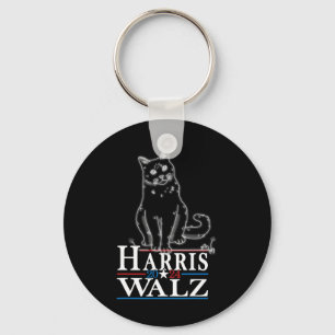 Waltz 2024 Verkiezing Grappige Kat Kamala Harris T Sleutelhanger