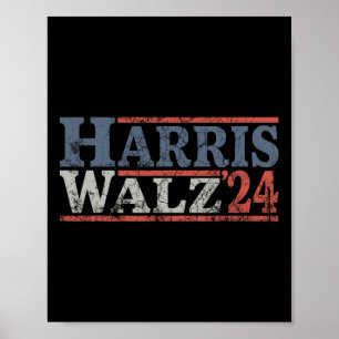 Waltz 2024 Verkiezing Kamala Harris Tim Waltz 2024 Poster