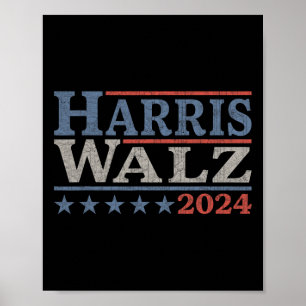Waltz 2024 Verkiezing Kamala Harris Tim Waltz 2024 Poster