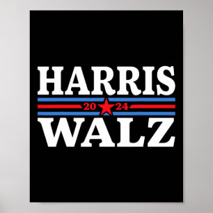Waltz 2024 Verkiezing Kamala Harris Tim Waltz 2024 Poster