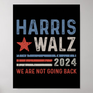 Waltz 2024 Verkiezing Kamala Harris Tim Waltz Vint Poster