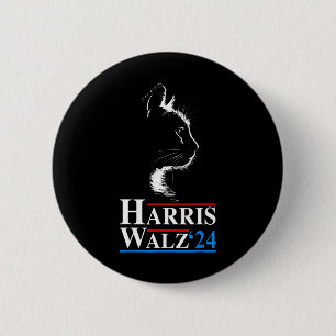 Waltz 2024 Verkiezingen Grappige kat Kamala Harris Ronde Button 5,7 Cm