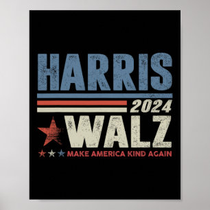 Waltz 2024 Verkiezingen Kamala Harris Tim Waltz 20 Poster