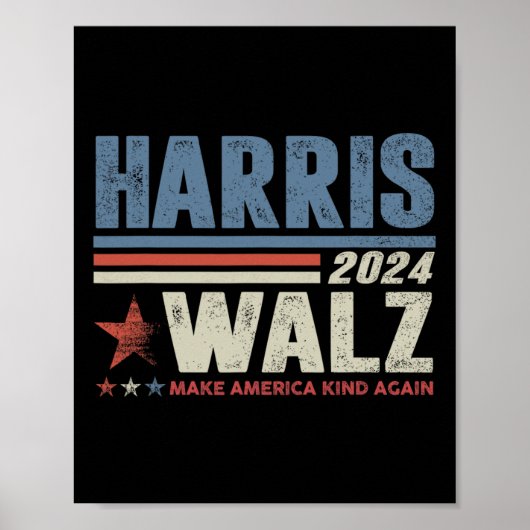 Waltz 2024 Verkiezingen Kamala Harris Tim Waltz 20 Poster (Voorkant)