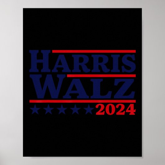 Waltz 2024 Verkiezingen Kamala Harris Tim Waltz 20 Poster (Voorkant)