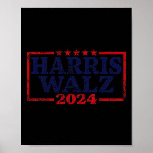 Waltz 2024 Verkiezingen Kamala Harris Tim Waltz 20 Poster (Voorkant)