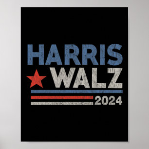 Waltz 2024 Verkiezingen Kamala Harris Tim Waltz Poster