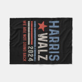 Waltz 2024 Verkiezingen Kamala Harris Tim Waltz Vi Fleece Deken (Voorkant (Horizontaal))