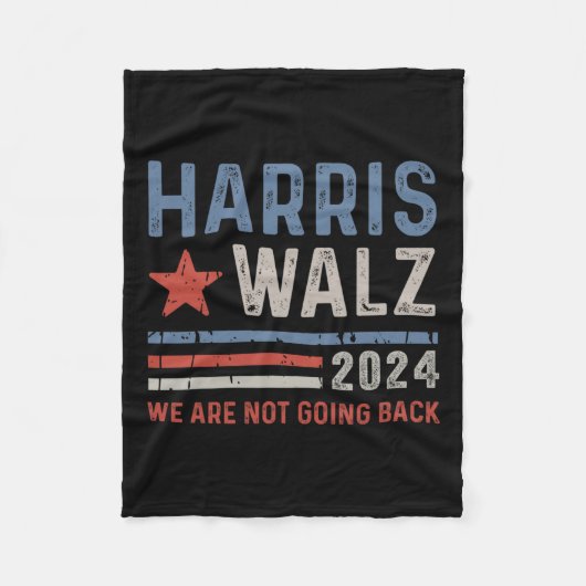 Waltz 2024 Verkiezingen Kamala Harris Tim Waltz Vi Fleece Deken (Voorkant)