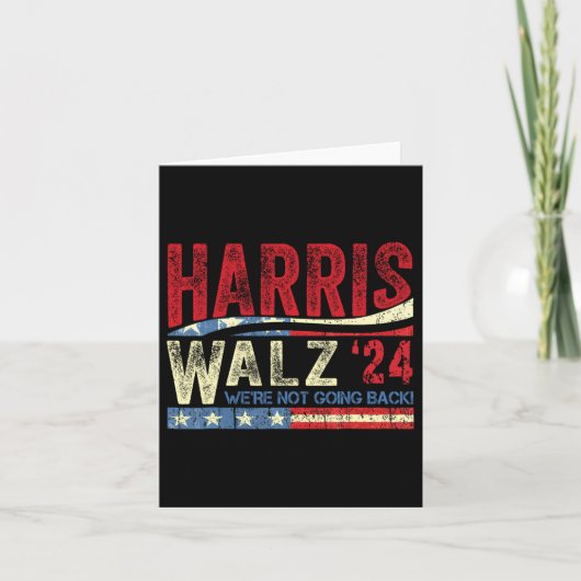 Waltz 2024 We gaan niet terug Kamala Harris 2024 Kaart (Voorkant)