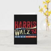 Waltz 2024 We gaan niet terug Kamala Harris 2024 Kaart (Gele Bloem)