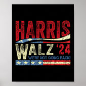Waltz 2024 We gaan niet terug Kamala Harris 2024 Poster (Voorkant)