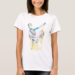 Waltz Ballroom Dancers Tekenen T-shirt