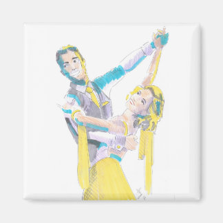 Waltz Ballroom Dansers Tekening Magneet