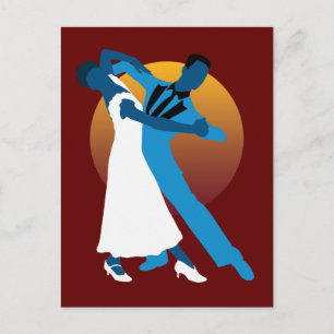 Waltz Dancing Lovers Briefkaart