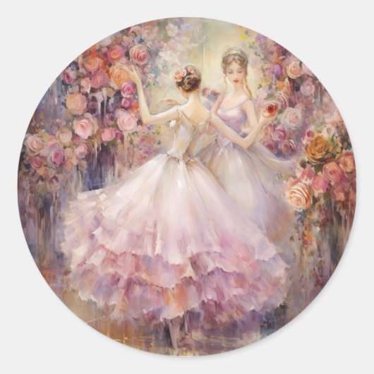 Waltz of the Flowers Nutcracker Ballet Ronde Sticker (Voorkant)