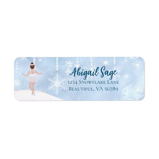 Waltz of the Snowflakes Ballet Nutkraker Address Etiket (Voorkant)