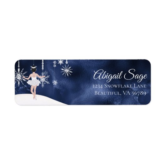Waltz of the Snowflakes Ballet Nutkraker Address Etiket (Voorkant)