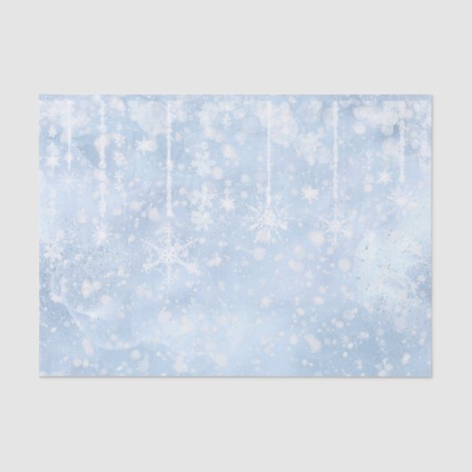 Waltz of the Snowflakes Light Blue Snow Tissuepapier (Voorkant)