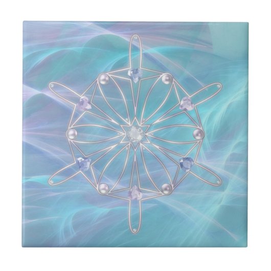 Waltz van de Snowflakes Decoratieve Tile Tegeltje (Voorkant)