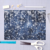 Waltz van de Snowflakes Deep Blue Snow Tissuepapier (Craft)