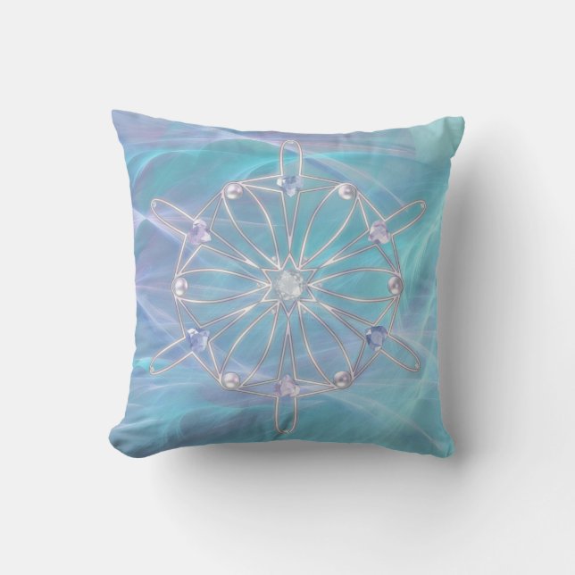 Waltz van de Snowflakes Pillow Kussen (Voorkant)