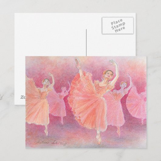 Waltz van het Briefkaart van de Bloemen (Voorkant / Achterkant)