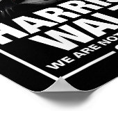 Waltz We gaan niet terug Kamala Harris 2024 1 Poster (Hoek)