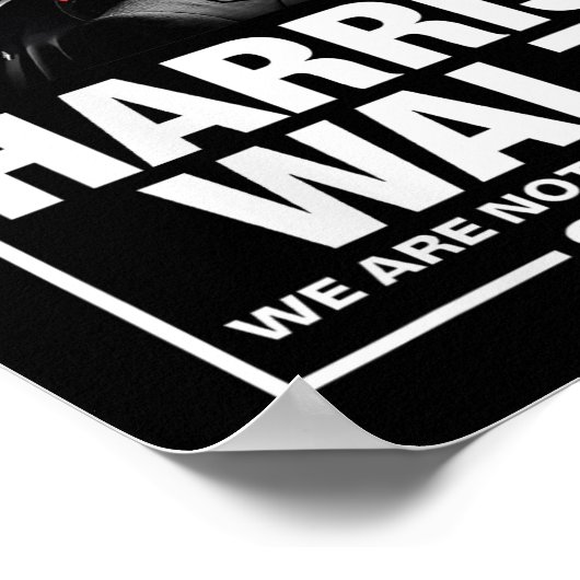 Waltz We gaan niet terug Kamala Harris 2024 1 Poster (Hoek)