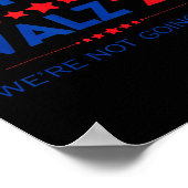 Waltz We gaan niet terug Kamala Harris 2024 Poster (Hoek)