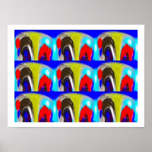 Waltzende fonteinen kunst poster (Voorkant)