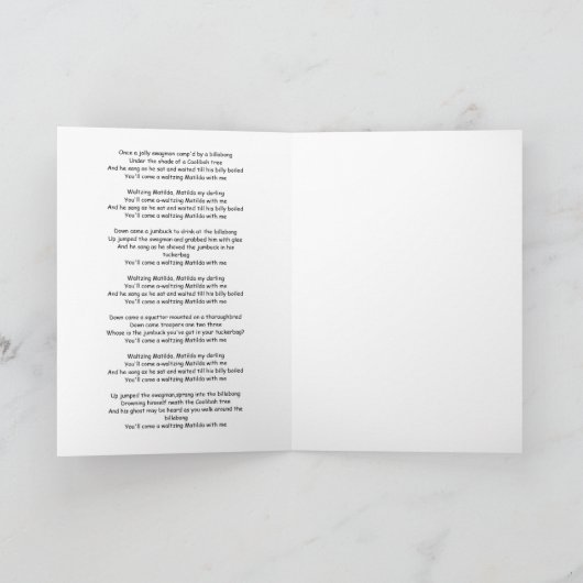 Waltzing Matilda Kaart (Binnen)