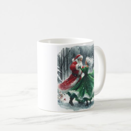 Waltzing Santa en mevrouw Claus Koffiemok (Voorkant rechts)