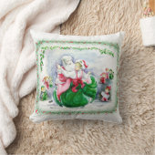 Waltzing Santa en Mrs Claus Pillow Kussen (Deken)