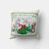 Waltzing Santa en Mrs Claus Pillow Kussen (Achterkant)