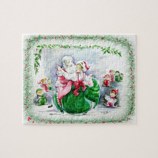 Waltzing Santa en Mrs Claus Puzzle Legpuzzel (Horizontaal)