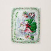 Waltzing Santa en Mrs Claus Puzzle Legpuzzel (Verticaal)